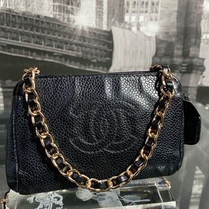 Authentic CHANEL Timeless CC Caviar Mini Pouch
